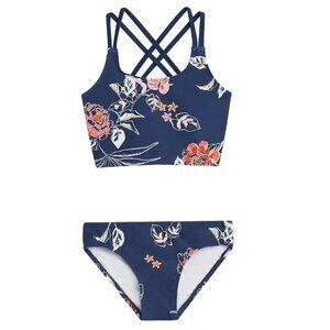 Kanu Surf Girls' UPF 50 Beach Sport Criss-Cross Tankini Size 14 NWT